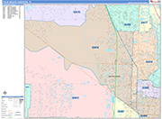 Palm Beach Gardens  Wall Map Color Cast Style